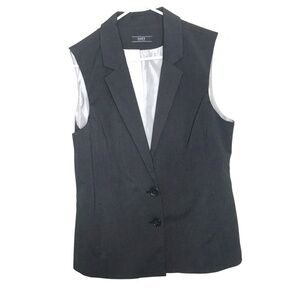 Suzy Shier Gray Sleeveless Blazer Vest Men's Size M – Tailored Career Chic